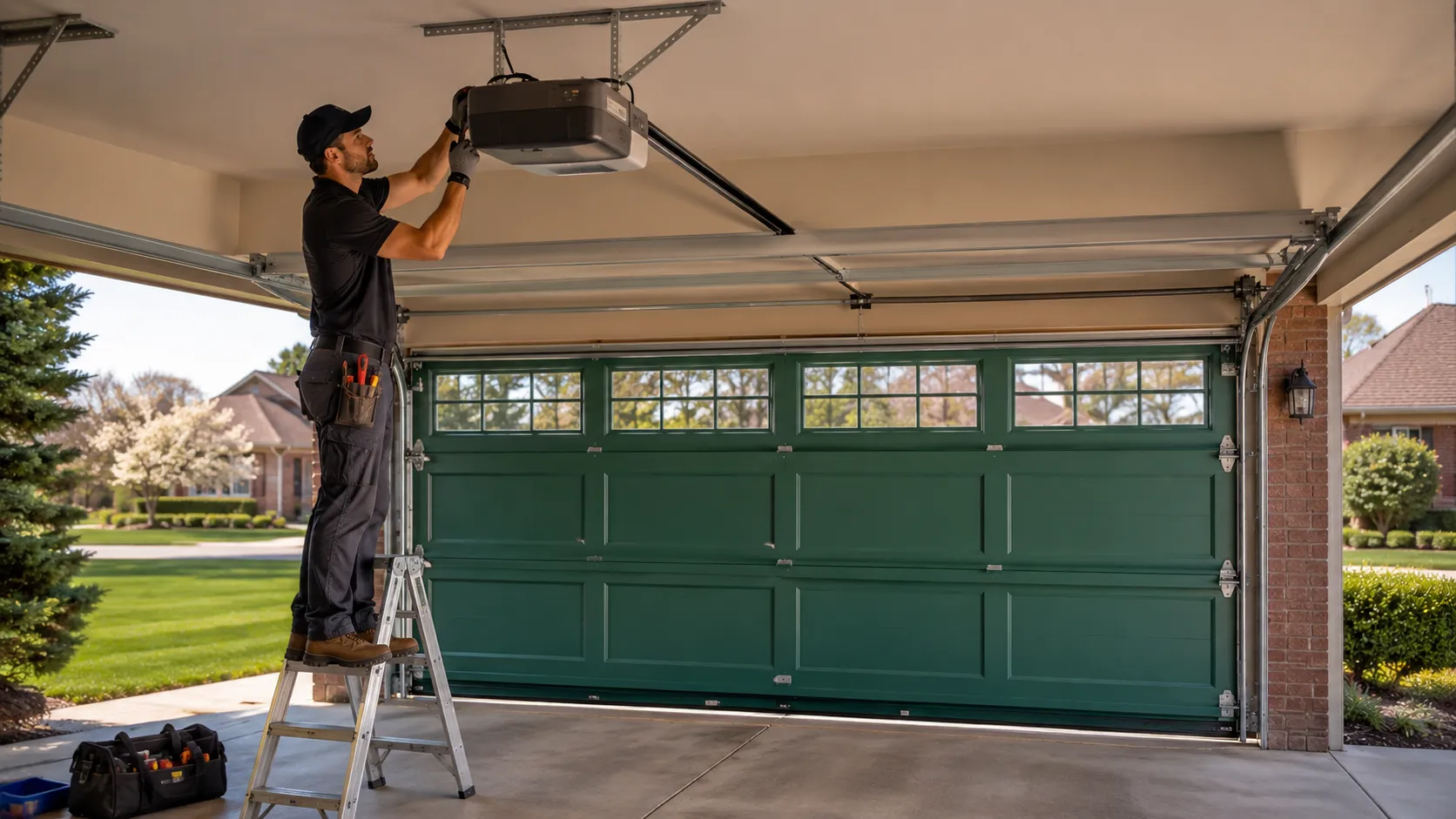 New Garage Door Installation for French Camp's 1968-Era Homes
